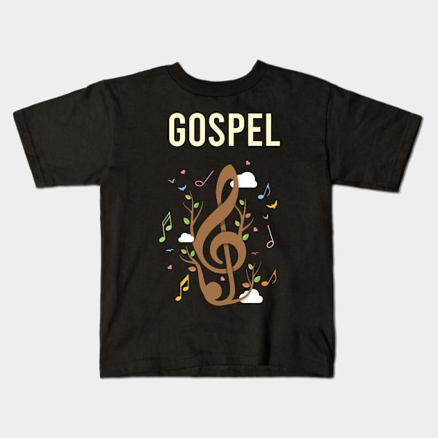 Music Nature Gospel Kids T-Shirt by Hanh Tay